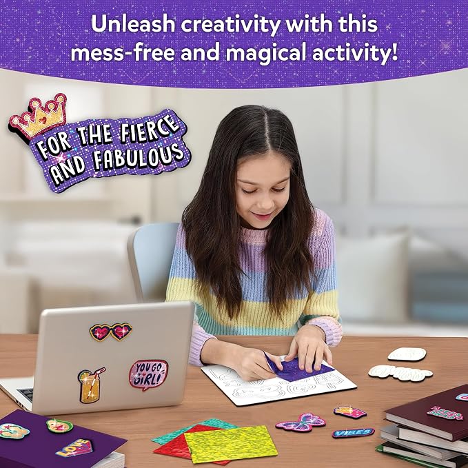Skillmatics Foil Fun – Girl Power, DIY Foil Art Craft Kit - Image 7