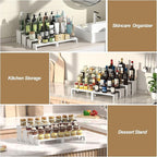 4 Set White Wood Tiered Riser Display Stands - Image 6
