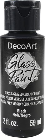 Deco Art GLASS PAINT 2OZ BLACK, us:one size by DecoArtAcrylicPaintCraftSupplies