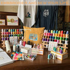 New brothread 60 Spools + 12 Spools Wooden Thread Rack/Thread Holder Organizer - Image 7