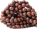 35PCS 10mm Natural Red Brecciated Jasper Gemstone Round Loose Beads Stone Beads by CHEAVIAN