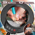 10X Magnifying Glass with Light and Stand, 16.5in Flexible Goose-Neck, 5 Color - Image 3