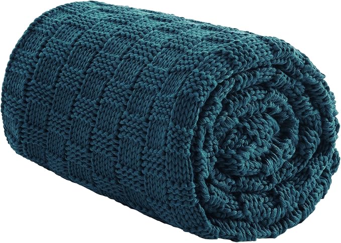 Knitted Weighted Blanket for Adult, No Beads Heavy Blanket 50” x 60'' 10lbs by Unknown