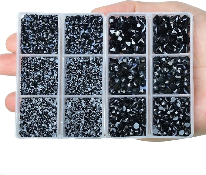 10000Pcs 2-Boxes Mixed Size Hot Fix Round Crystals Gems Glass Stones Hotfix - Image 4