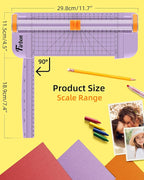 Firbon Purple A5 Paper Cutter, Straight Small Paper Trimmer - Image 5
