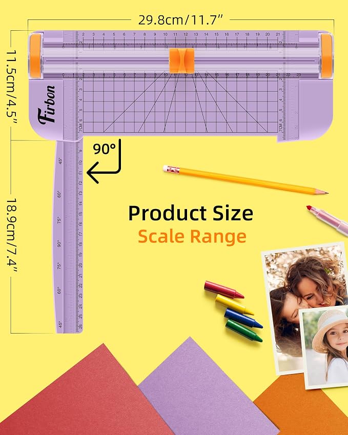 Firbon Purple A5 Paper Cutter, Straight Small Paper Trimmer - Image 5
