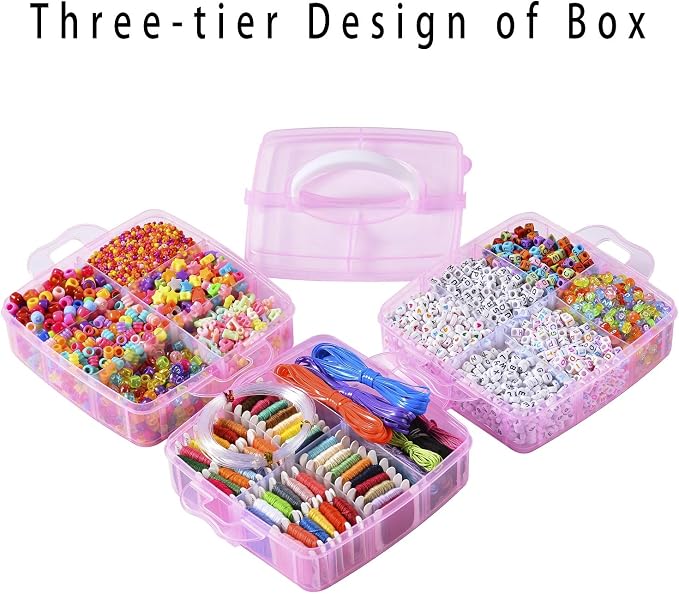 Peirich Bracelets Making Bead Kits, Includes 44 Colors Embroidery Floss - Image 3