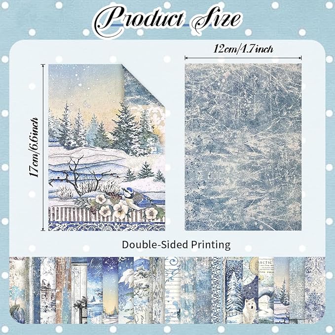 160Pcs Vintage Scrapbook Supplies Set, 4 Styles of Scrapbook Paper - Image 5
