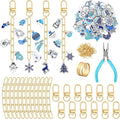 AUGSUN 189Pcs Christmas Winter Keychain Making Kit Holiday Keychain Craft | by AUGSUN
