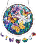 Acrylic Puzzle Suncatcher, Colorful Butterfly Flower Sun Catcher by Unknown
