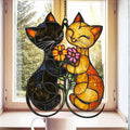 Custom Cat Window Hanging with Flowers Perfect by Unknown