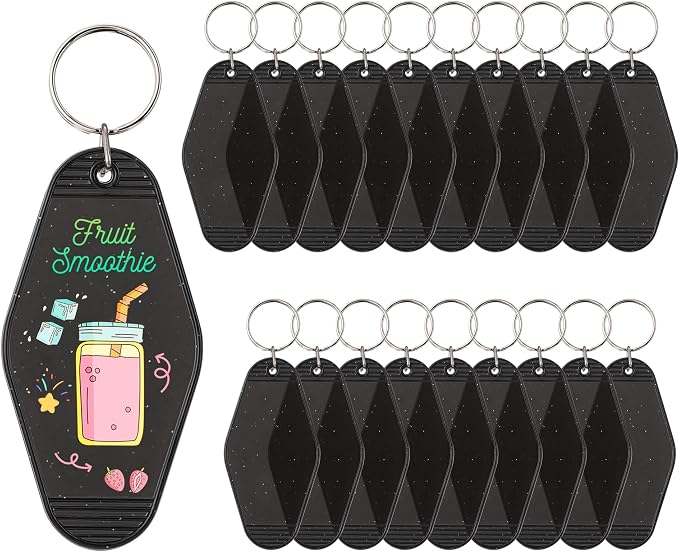 Yoption 20pcs Blank Motel Keychain Bulk by Yoption