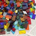 LITMIND 2800 Pcs Transparent Stained Glass Mosaic Tiles – Assorted Colors - Image 4