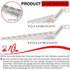 2Pcs Mini Tech Gauge 32nds Brake Pad Measuring Tool, 2-in-1 32ths-Labeled - Image 2