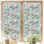 Retro Flowers Window Privacy Film, Magnolia Stained Glass Decorative Window Film - Image 3