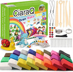CiaraQ 24-Color Polymer Clay Oven Bake Modeling Kit | 5 sculpting tools by CiaraQ