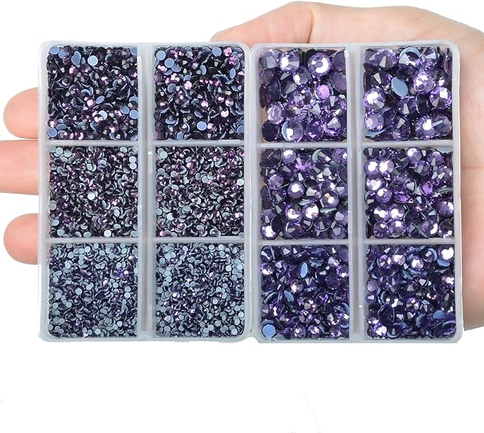10000Pcs 2-Boxes Mixed Size Hot Fix Round Crystals Gems Glass Stones Hotfix - Image 4