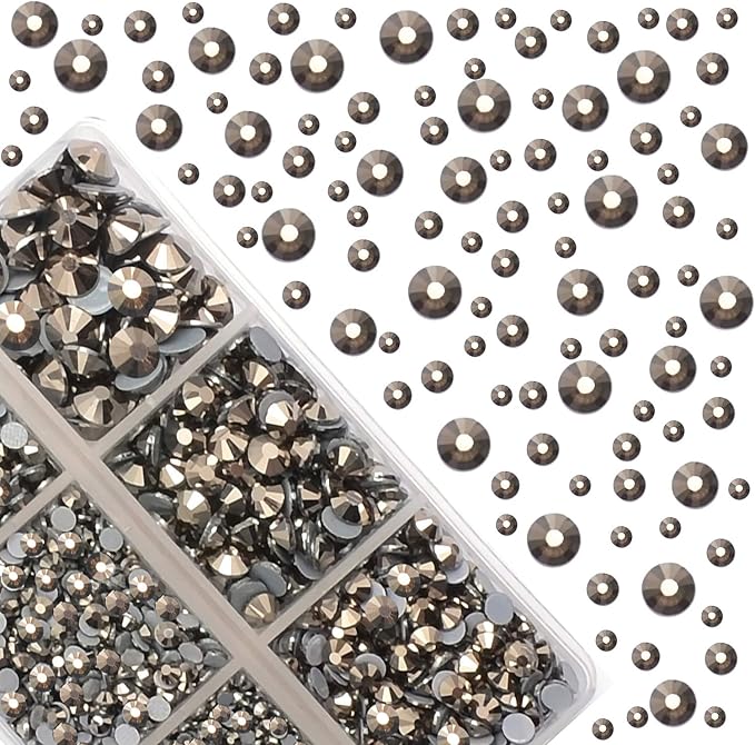 4000Pcs Mixed Size Hot Fix Round Crystals Gems Glass Stones Hotfix Flat Back - Image 2