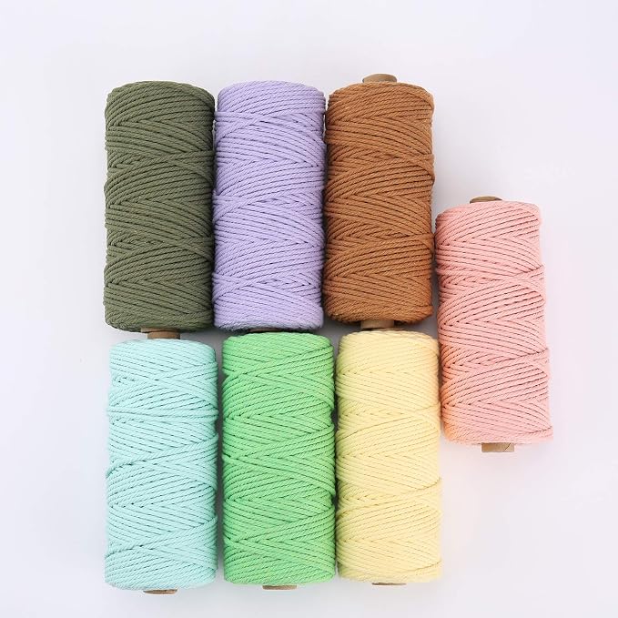 Olive Green Cotton Macrame Cord, 3mm x 109Yards, Craft Cord - Image 6