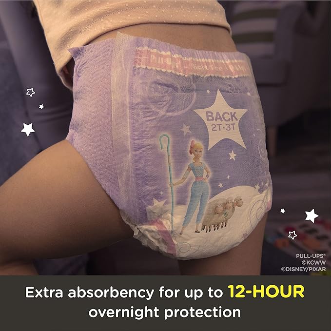 Pull-Ups Girls' Nighttime Potty Training Pants Training Underwear, 2T-3T, 21 Ct