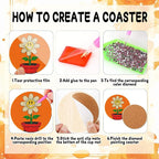 DOZEEZOP 8-Pack Diamond Art Coaster Kit - Image 3