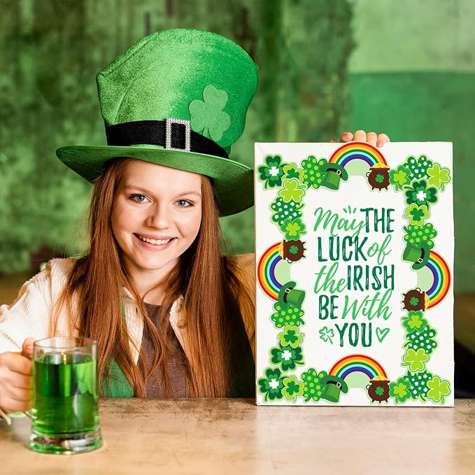 FYSUIMU 65.6 Ft St. Patrick's Day Bulletin Board Borders Green Shamrock Clover - Image 4