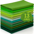XSEINO 13 Rolls 8"x35" 1.4mm Thick Soft Felt Fabric Sheet 13 Assorted Green by XSEINOiscreating%EF%BC%81