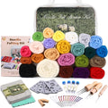 Mayboos Needle Felting Kit, 24 Colors Wool Roving Set, Felting Needles by Mayboos