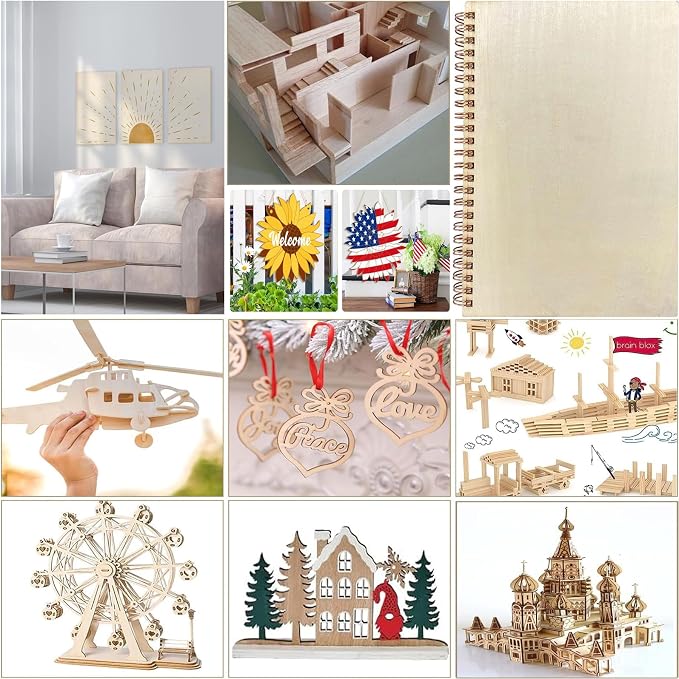 12 Pack Basswood Sheets for Crafts- Thin Plywood Sheets - Image 7