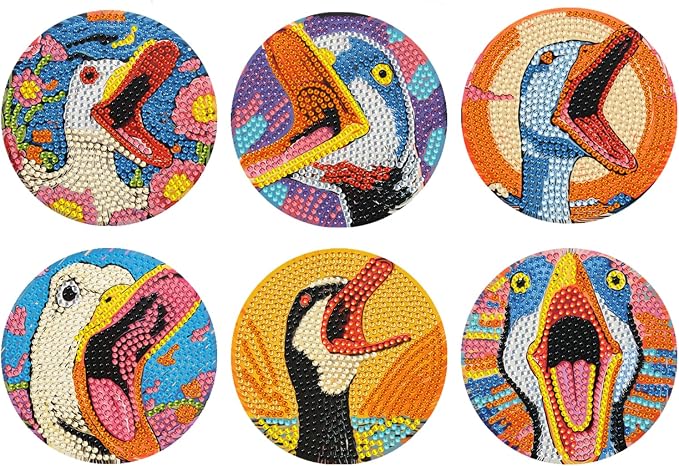 EWJRNSF 6 PCS Diamond Art Coasters Kits, Small Diamond Painting Coasters by EWJRNSFDiamondPainting
