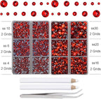 10000Pcs 2-Boxes Mixed Size Hot Fix Round Crystals Gems Glass Stones Hotfix - Image 3