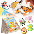 Shuttle Art 63 Pcs Magic Foam Texture Painting Kit Animal Series: 15 Animal by ShuttleArt