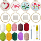 Allazone 4 PCS Punch Needle Kit, Embroidery Kit by Allazone