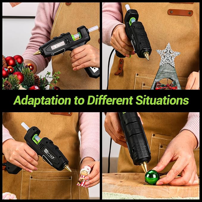 Hot Glue Gun Full Size: DEKOPRO 60/100Watt Dual Temp Hot Glue Gun Kit - Image 6