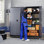 Yizosh Metal Garage Storage Cabinet - Image 2