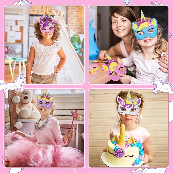 Fennoral 6 Pack Unicorns Masks Craft - Image 6