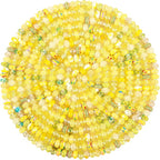 200Pcs Large Hole Beads Spacer Beads Yellow Assorted European Craft Big Beads by BRACELETMAKINGKIT