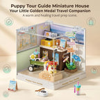 Puppy Tour Guide Miniature House Kit, Durable Plastic DIY Dollhouse - Image 2