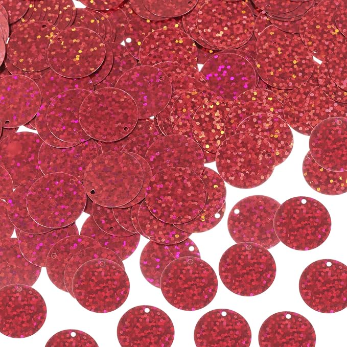 MECCANIXITY 700 Pcs Flat Round Sequins 15mm/0.6 Inch Loose Paillettes Craft by MECCANIXITY