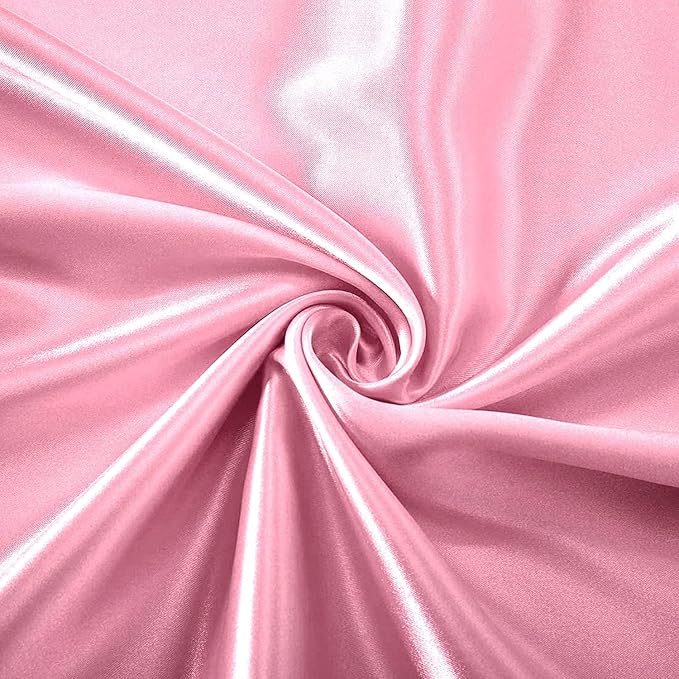 Homiest Pink Satin Flat Sheet King - Image 3