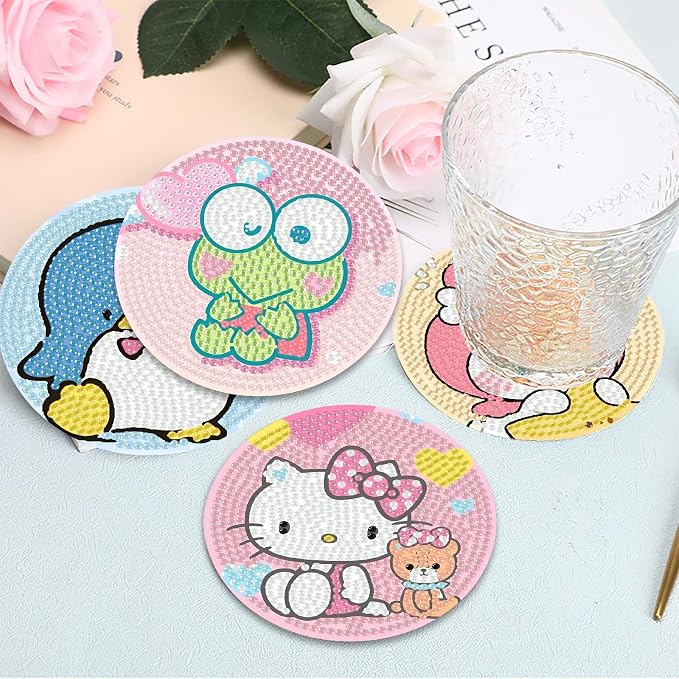 8Pcs Diamond Art Painting Coasters - Image 6