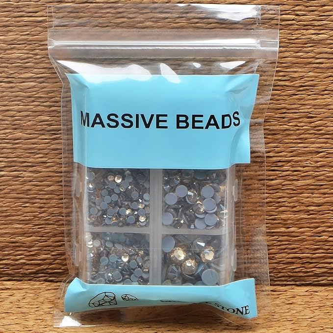 4000Pcs Mixed Size Hot Fix Round Crystals Gems Glass Stones Hotfix Flat Back - Image 4