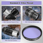 Alstar Telescope Filter 2 Inch Moon/Skyglow Filter Neutral Representation | - Image 3