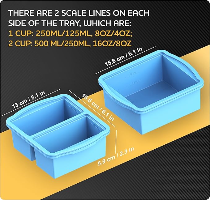 Silicone Freezer Trays with Lids, sauces and individual servings of lasagna - Image 7