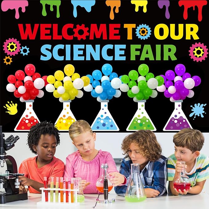 Science Bulletin Board Set 3D Balloon Welcome to Our Science Fair Board Craft - Image 7