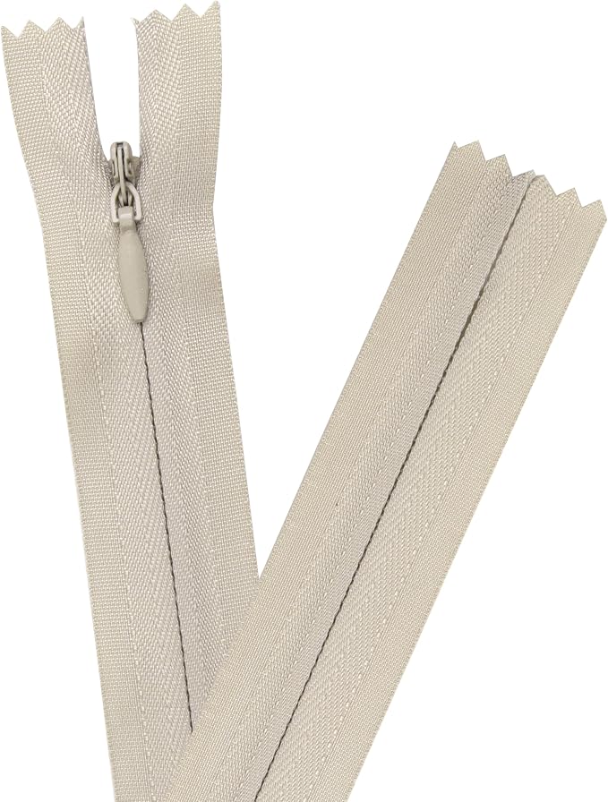 YAKA 20pcs Beige Nylon Invisible Zippers Tailor Sewing Tools Garment by YAKA