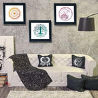 9 Pieces Large Mandala Sun and Moon Stencil Butterfly Flower Tree Paint Stencils - Image 6