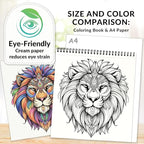 FUNLAVIE Adult Coloring Book – Mandala Animal Designs, Spiral Bound Premium - Image 3