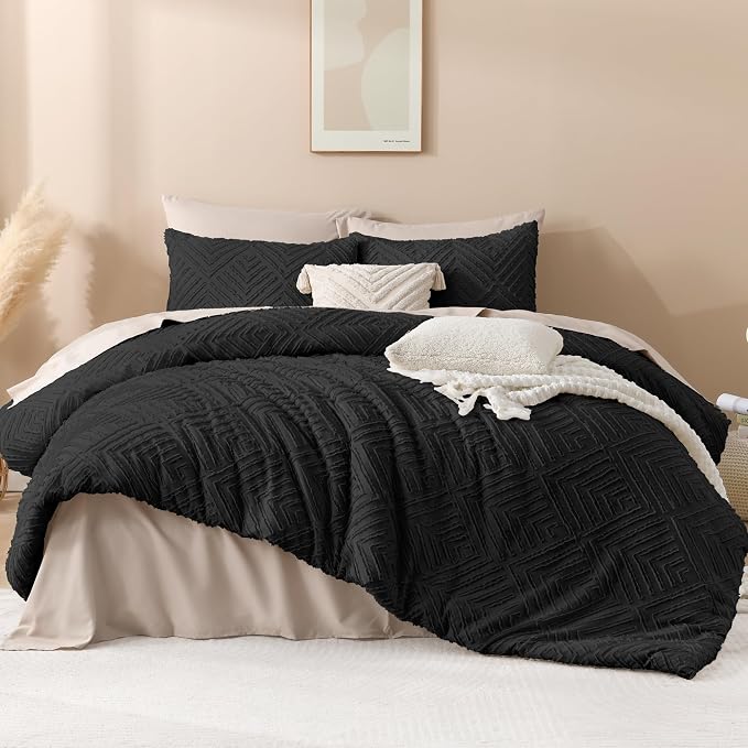 Andency Black Comforter King Set, 3 Pieces Boho Bedding Set & Collections - Image 2