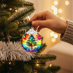 Christmas Ornaments 2025 Faux Stained Glass Effect, Christmas Tree Ornaments - Image 2